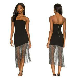 Superdown Cleo Strapless Dress Black